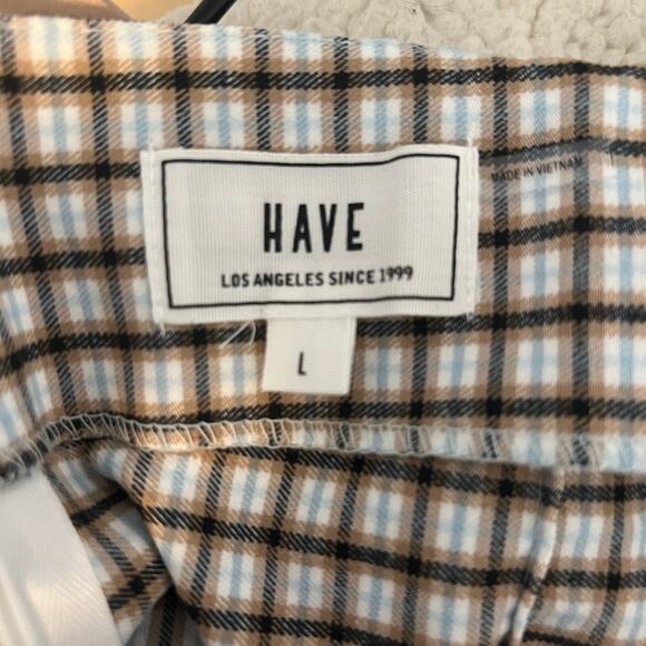 Have Brown Blue and Black Plaid Pencil Skirt Size Large - Picture 5 of 9